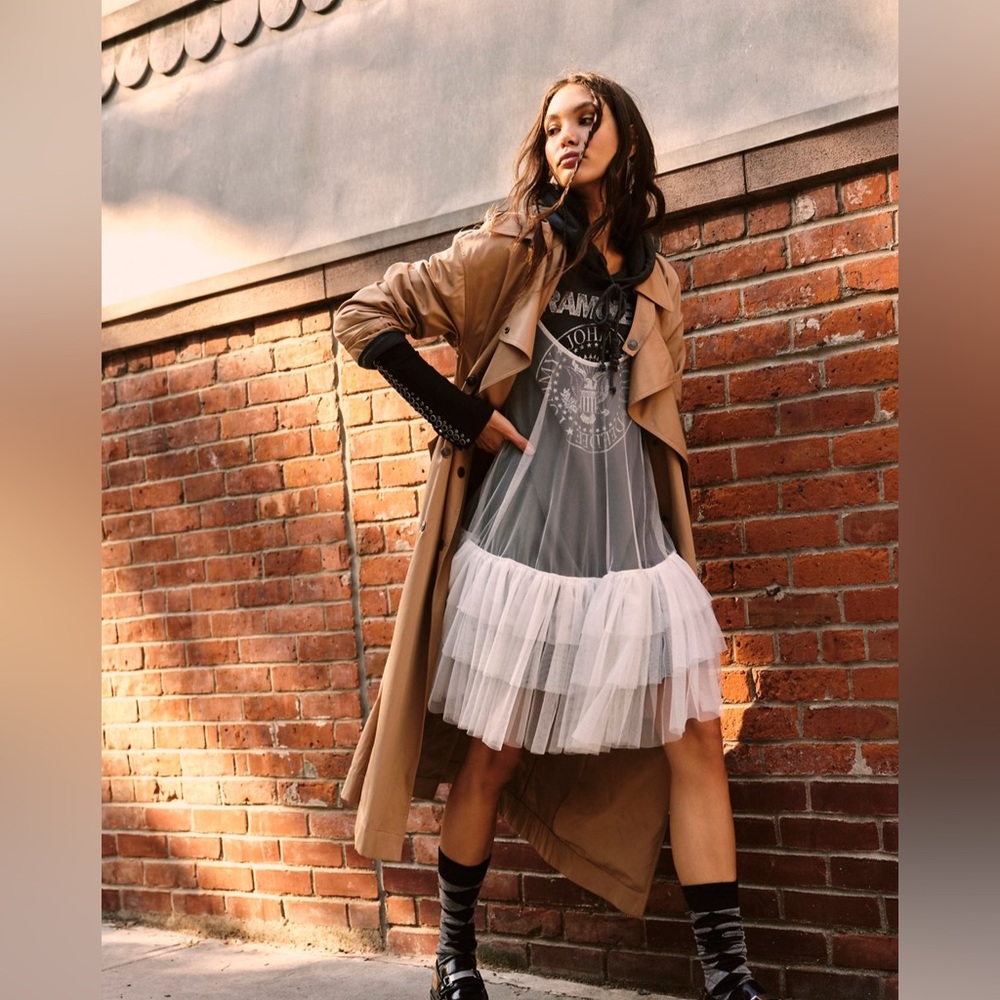 Free People Soho Rain Trench Coat in Sz L